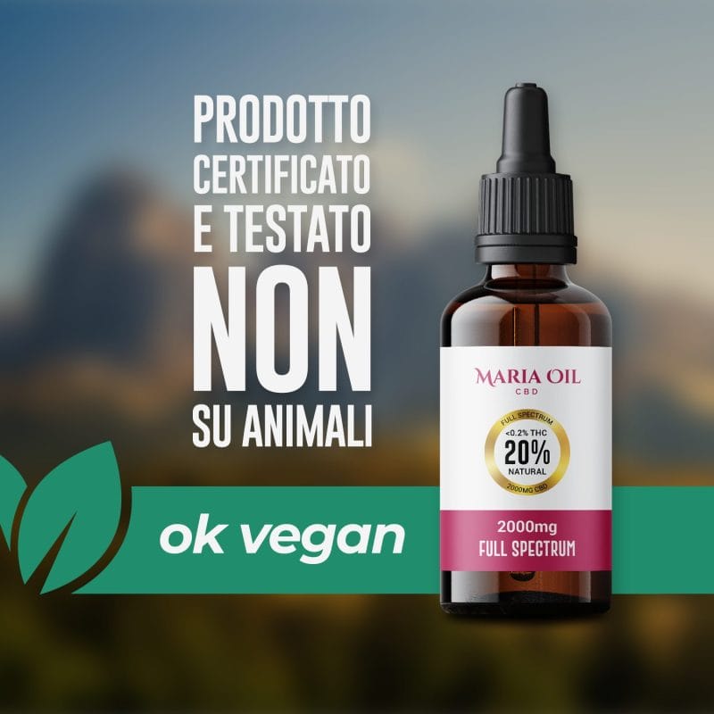 olio di CBD 20% full spectrum vegano
